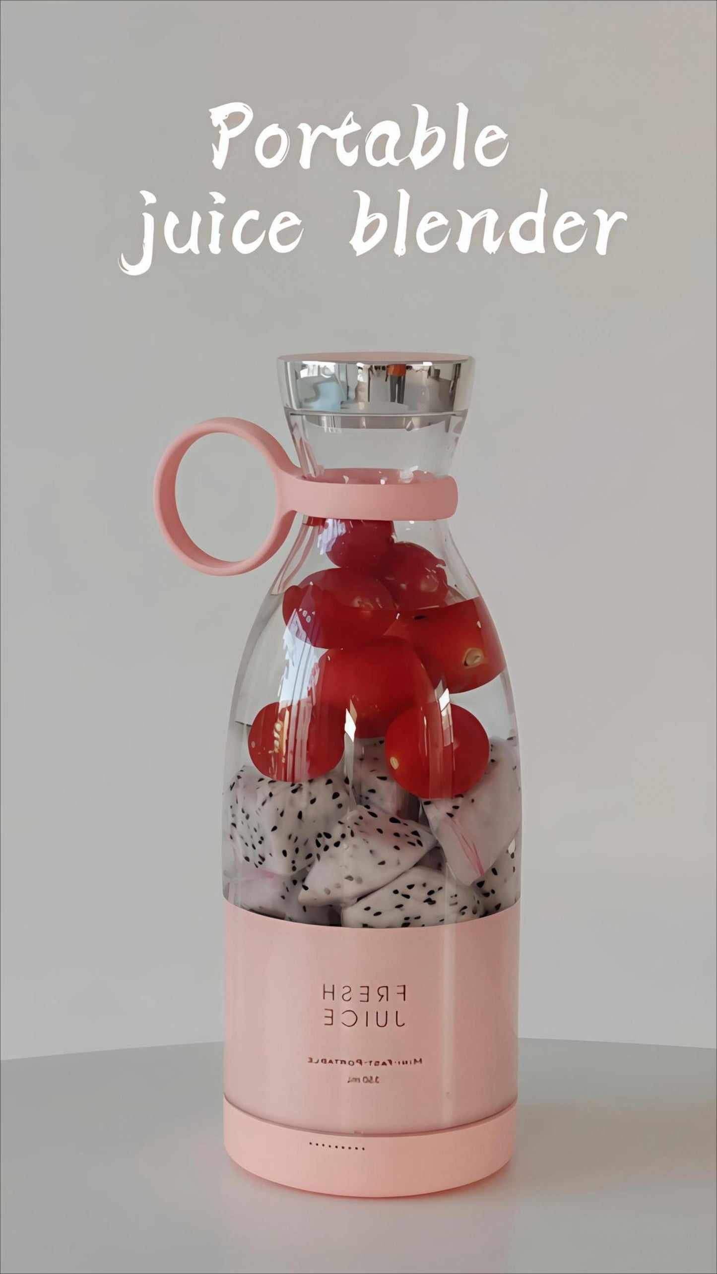Travel Mini Juice Blender – USB Rechargeable 🍓 | Glass Bottle 💧 | Smoothies, Shakes & More 🥤