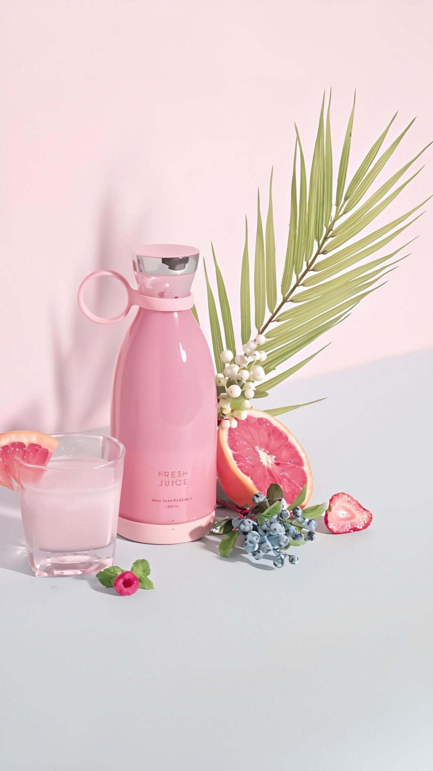 Travel Mini Juice Blender – USB Rechargeable 🍓 | Glass Bottle 💧 | Smoothies, Shakes & More 🥤