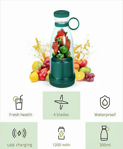 Travel Mini Juice Blender – USB Rechargeable 🍓 | Glass Bottle 💧 | Smoothies, Shakes &amp; More 🥤