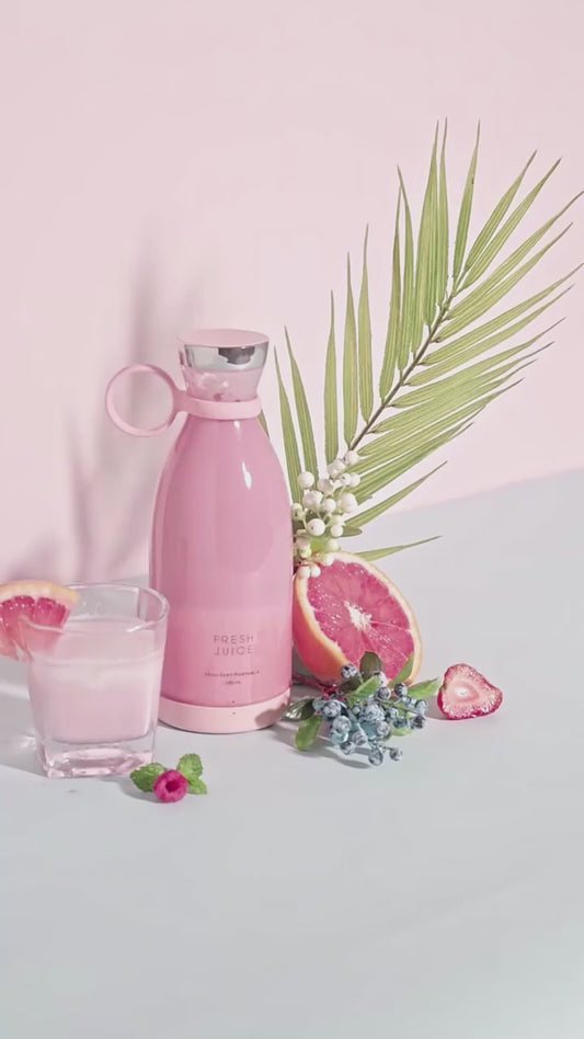 Travel Mini Juice Blender – USB Rechargeable 🍓 | Glass Bottle 💧 | Smoothies, Shakes &amp; More 🥤
